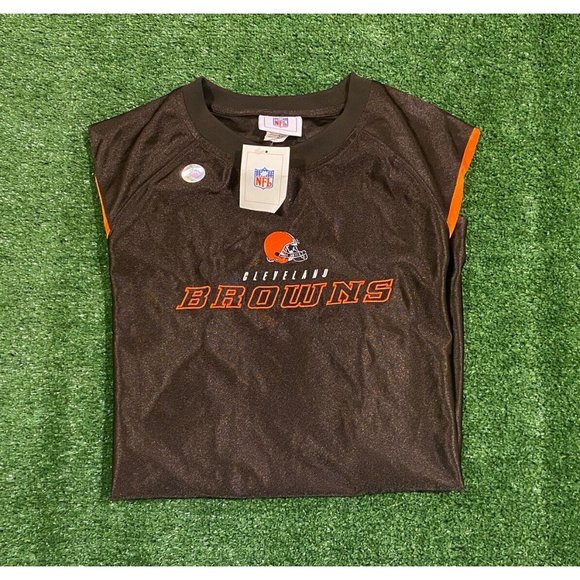 Vintage NFL team apparel Cleveland browns embroidered polyester shirt size large - Picture 1 of 10